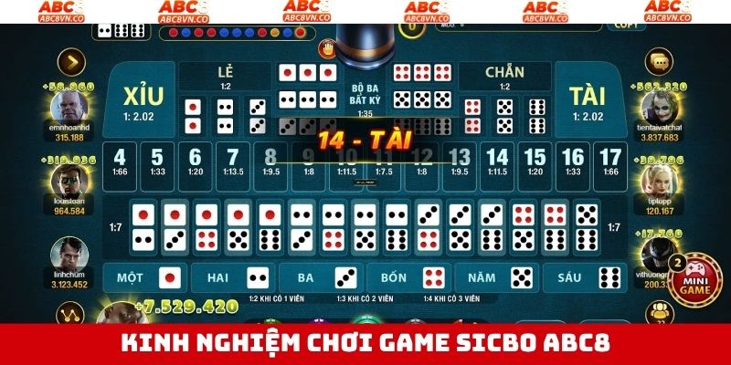 Sicbo ABC8 - Bộ Môn Cá Cược Kinh Điển Săn Thưởng Hấp Dẫn 4 Bí quyết chọn kèo Sicbo ABC8 săn thưởng lớn